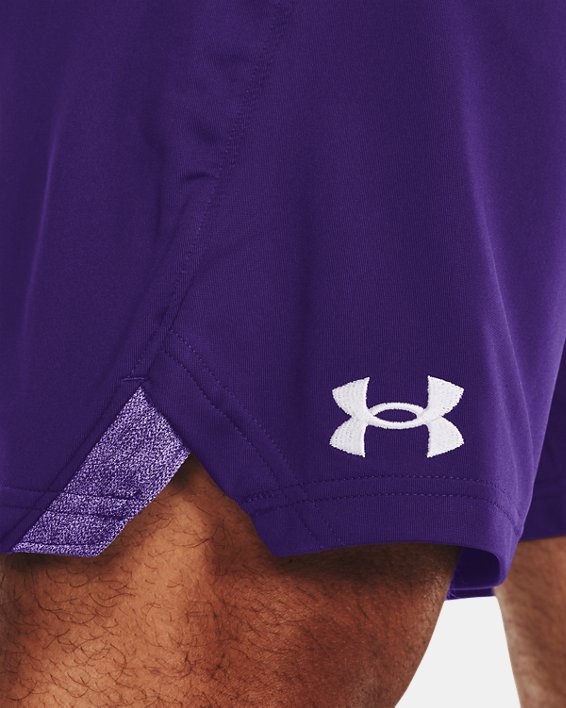 Men's UA Locker 9" Pocketed Shorts, Purple, pdpMainDesktop image number 3